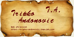 Tripko Andonović vizit kartica